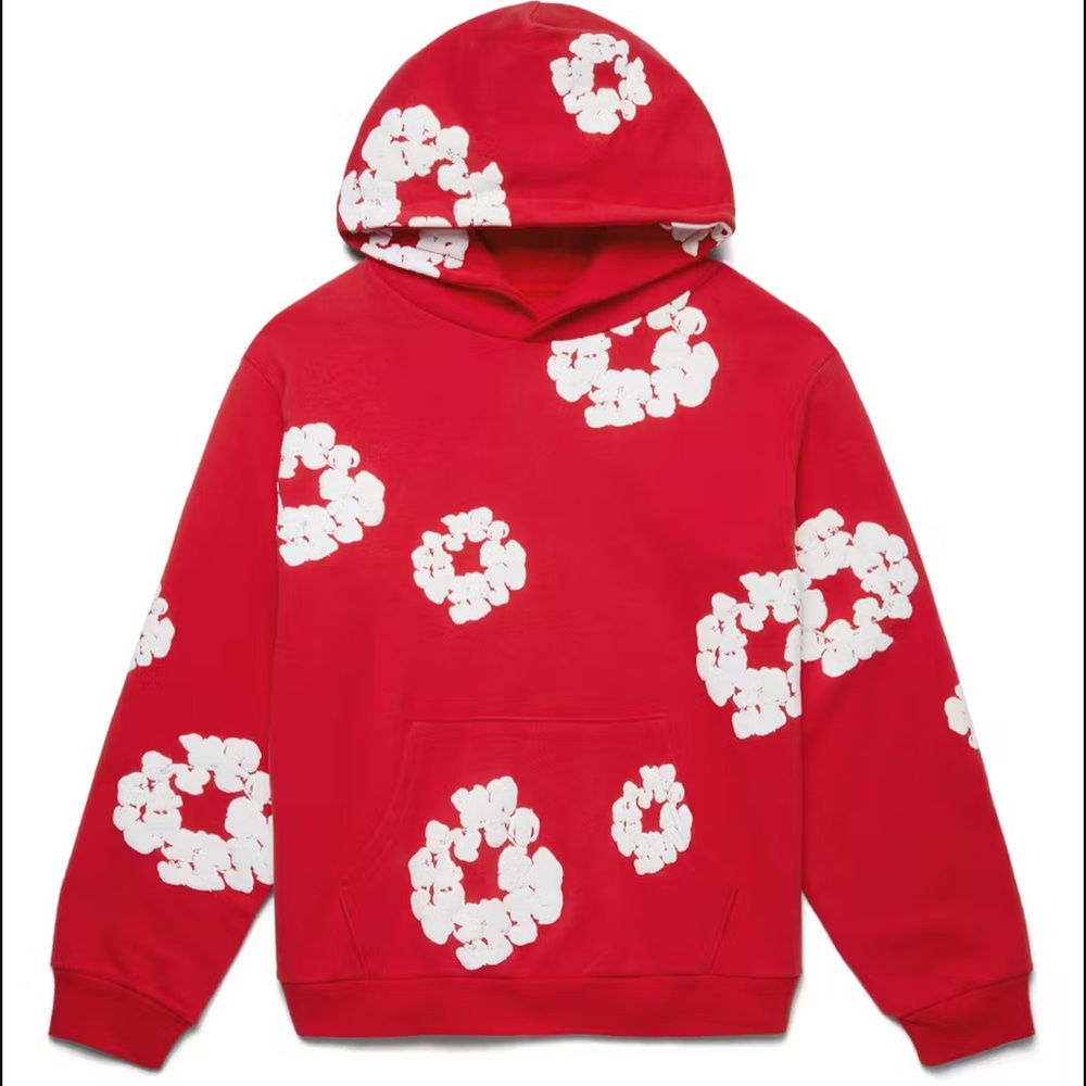 Denim Tears Wreath Sweatshirt Red White - Picture 2 of 14